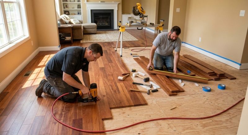Cherry Floor Installation in Aurora, CO