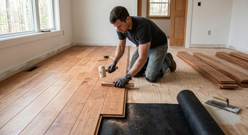 Cherry Floor Installation in Erie, CO