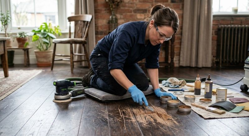 Wood Floor Scratch Repair in Littleton, CO